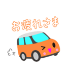 可愛い車【Orange×Whiteツートン】（個別スタンプ：16）
