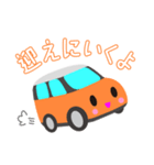 可愛い車【Orange×Whiteツートン】（個別スタンプ：20）