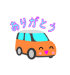 可愛い車【Orange×Whiteツートン】（個別スタンプ：22）
