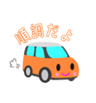 可愛い車【Orange×Whiteツートン】（個別スタンプ：36）