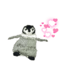 ペンギンの刺繍スタンプ（個別スタンプ：7）