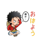 ONE PIECE ルフィとゾロの動くスタンプ（個別スタンプ：14）