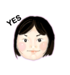 元気な女の子(顔)（個別スタンプ：2）