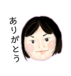 元気な女の子(顔)（個別スタンプ：7）