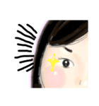 元気な女の子(顔)（個別スタンプ：15）