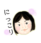 元気な女の子(顔)（個別スタンプ：18）