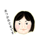元気な女の子(顔)（個別スタンプ：26）