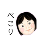 元気な女の子(顔)（個別スタンプ：28）