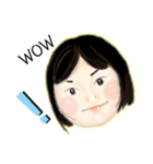 元気な女の子(顔)（個別スタンプ：32）