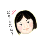 元気な女の子(顔)（個別スタンプ：34）