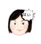 元気な女の子(顔)（個別スタンプ：37）