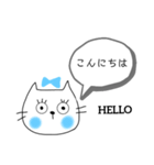 連絡●ネコまつげ（個別スタンプ：17）