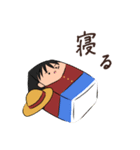 お豆腐風のONE PIECEキャラスタンプ（個別スタンプ：4）