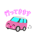 可愛い車【Pink×Whiteツートン】（個別スタンプ：5）
