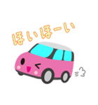 可愛い車【Pink×Whiteツートン】（個別スタンプ：14）