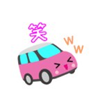 可愛い車【Pink×Whiteツートン】（個別スタンプ：28）
