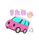 可愛い車【Pink×Whiteツートン】（個別スタンプ：39）