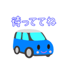 可愛い車【Blue×Whiteツートン】（個別スタンプ：4）