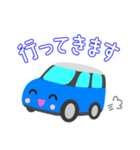 可愛い車【Blue×Whiteツートン】（個別スタンプ：5）