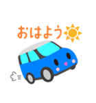 可愛い車【Blue×Whiteツートン】（個別スタンプ：10）