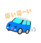 可愛い車【Blue×Whiteツートン】（個別スタンプ：14）