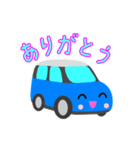 可愛い車【Blue×Whiteツートン】（個別スタンプ：22）