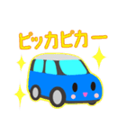 可愛い車【Blue×Whiteツートン】（個別スタンプ：23）