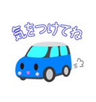 可愛い車【Blue×Whiteツートン】（個別スタンプ：33）