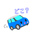 可愛い車【Blue×Whiteツートン】（個別スタンプ：35）