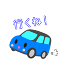 可愛い車【Blue×Blackツートン】（個別スタンプ：2）