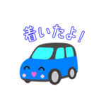 可愛い車【Blue×Blackツートン】（個別スタンプ：3）