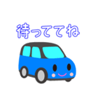 可愛い車【Blue×Blackツートン】（個別スタンプ：4）