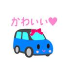 可愛い車【Blue×Blackツートン】（個別スタンプ：24）