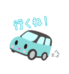 可愛い車【Aqua×Blackツートン】（個別スタンプ：2）