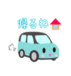 可愛い車【Aqua×Blackツートン】（個別スタンプ：6）