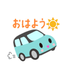 可愛い車【Aqua×Blackツートン】（個別スタンプ：10）