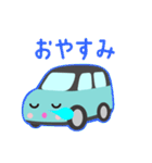 可愛い車【Aqua×Blackツートン】（個別スタンプ：13）