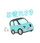 可愛い車【Aqua×Blackツートン】（個別スタンプ：16）