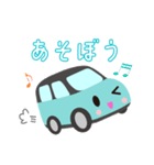 可愛い車【Aqua×Blackツートン】（個別スタンプ：18）