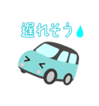 可愛い車【Aqua×Blackツートン】（個別スタンプ：21）