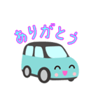 可愛い車【Aqua×Blackツートン】（個別スタンプ：22）