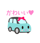 可愛い車【Aqua×Blackツートン】（個別スタンプ：24）