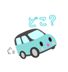 可愛い車【Aqua×Blackツートン】（個別スタンプ：35）