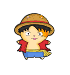 ちゃ猫さんとONE PIECE（個別スタンプ：1）