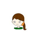 常用フレーズ 女の子とたまに猫（個別スタンプ：21）