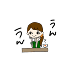 常用フレーズ 女の子とたまに猫（個別スタンプ：24）