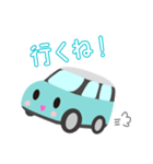 可愛い車【Aqua×Whiteツートン】（個別スタンプ：2）