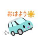 可愛い車【Aqua×Whiteツートン】（個別スタンプ：10）