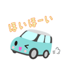 可愛い車【Aqua×Whiteツートン】（個別スタンプ：14）