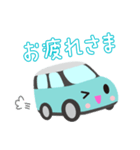 可愛い車【Aqua×Whiteツートン】（個別スタンプ：16）